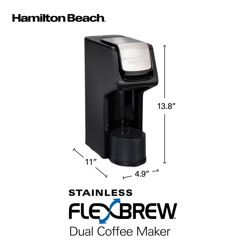 Hamilton Beach FlexBrew Dual Black 1- Cup Drip Coffee Maker