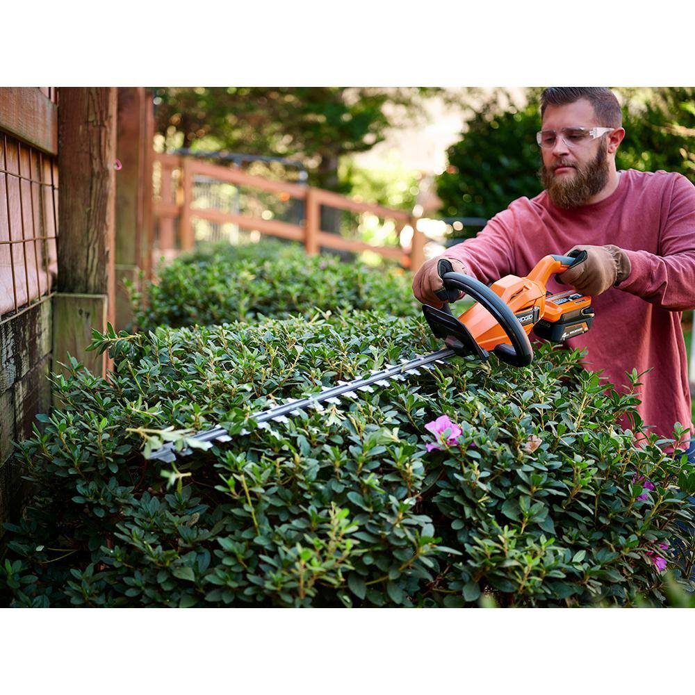 RIDGID 18V Brushless Cordless Battery 22 in. Hedge Trimmer (Tool Only)