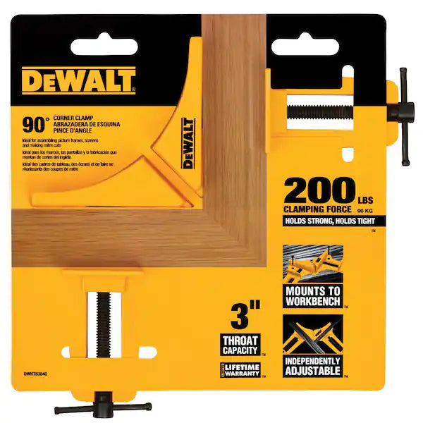 DEWALT  90° 200 lb. Corner Clamp with 3 in. Jaw Opening