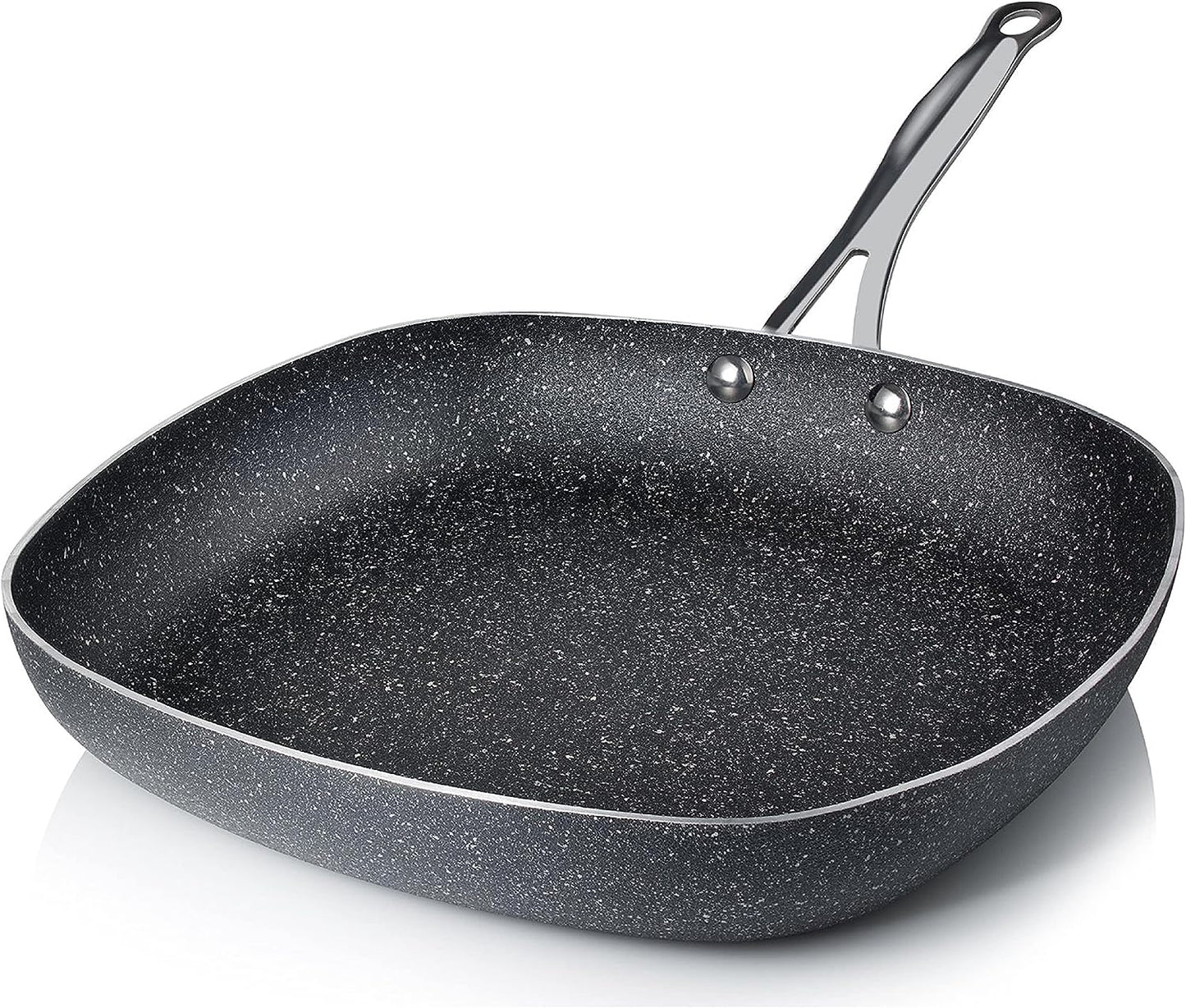 GRANITESTONE 12 in. Aluminum Ultra-Durable Non-Stick Diamond Infused Square Fry Pan