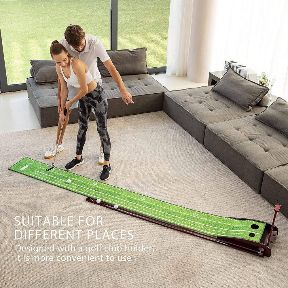 VIVOHOME 11.8 in. x 119.6 in. Indoor Golf Putting Mat with Automatic Ball Return