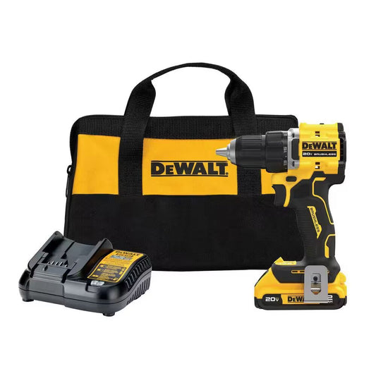 DEWALT  ATOMIC 20-Volt Lithium-Ion Cordless Compact 1/2 in. Drill/Driver Kit with 2.0Ah Battery, Charger and Bag