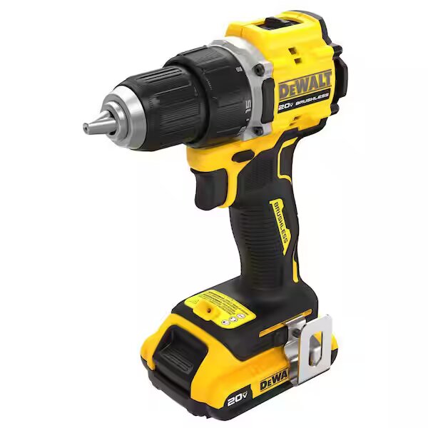 DEWALT  ATOMIC 20-Volt Lithium-Ion Cordless Compact 1/2 in. Drill/Driver Kit with 2.0Ah Battery, Charger and Bag