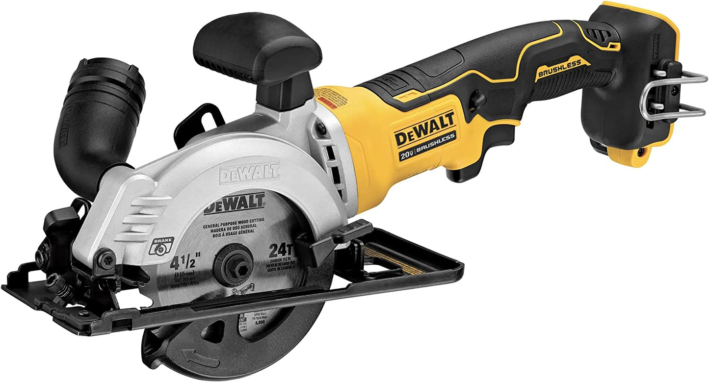 DEWALT  ATOMIC 20V MAX Cordless Brushless 4-1/2 in. Circular Saw (Tool Only)