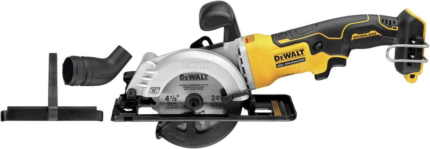 DEWALT  ATOMIC 20V MAX Cordless Brushless 4-1/2 in. Circular Saw (Tool Only)