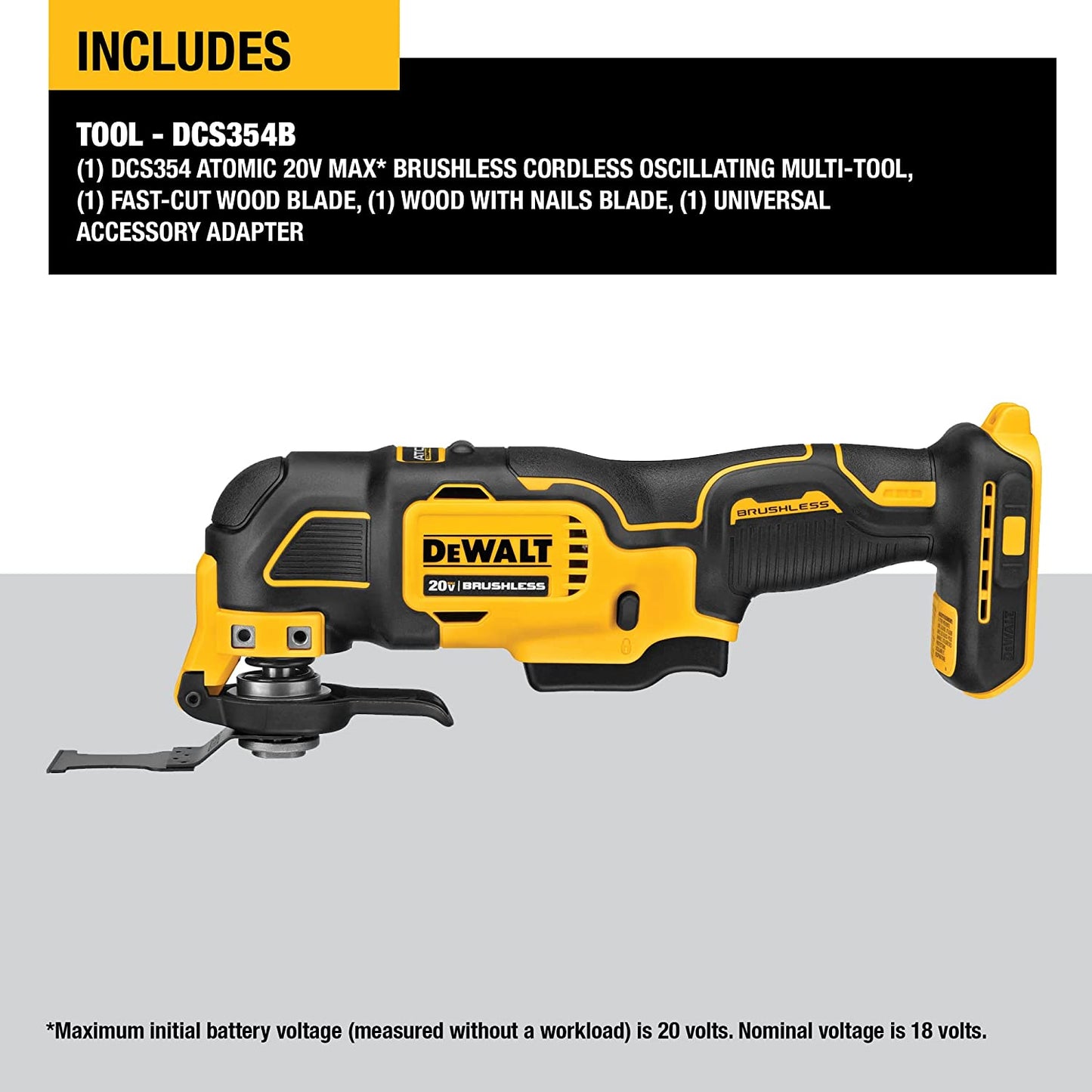 DEWALT  ATOMIC 20V MAX Cordless Brushless Oscillating Multi Tool (Tool Only)