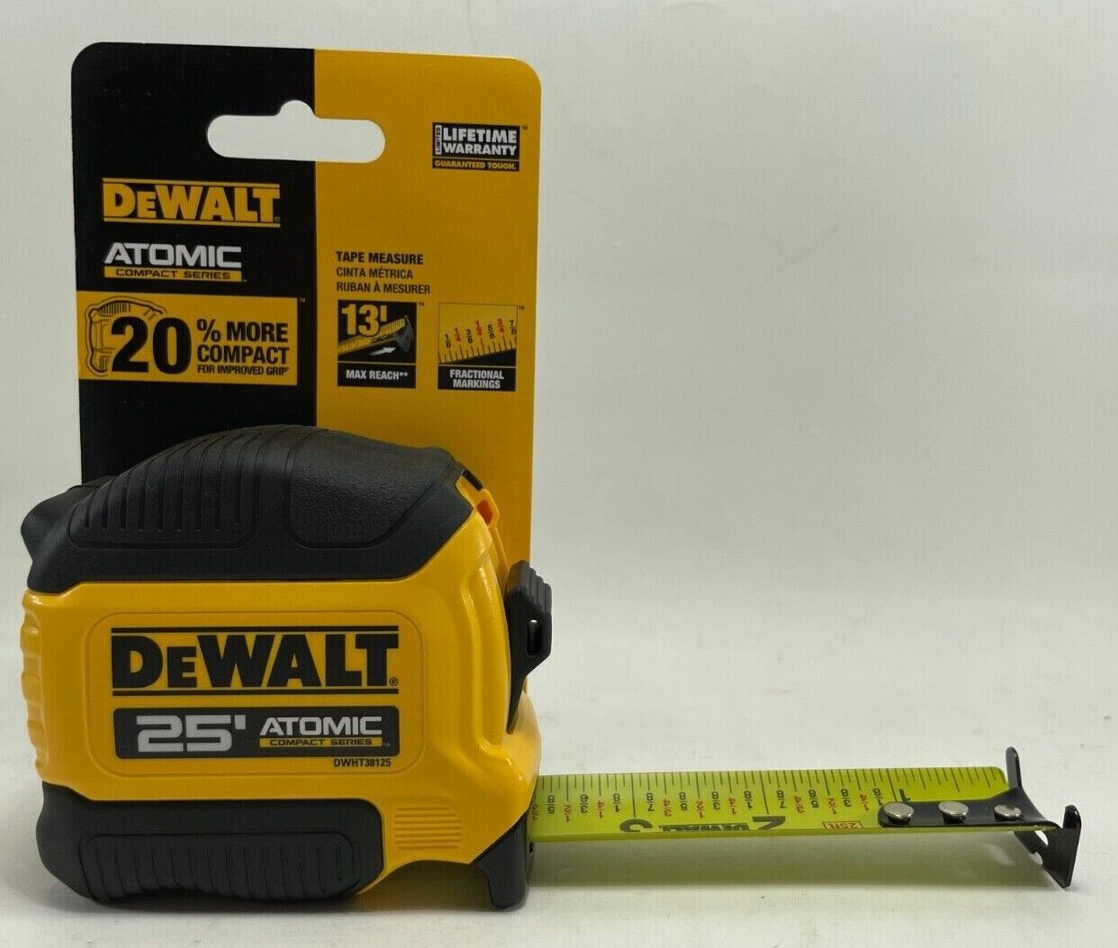 DEWALT  ATOMIC 25 ft. x 1-1/8 in. Tape Measure