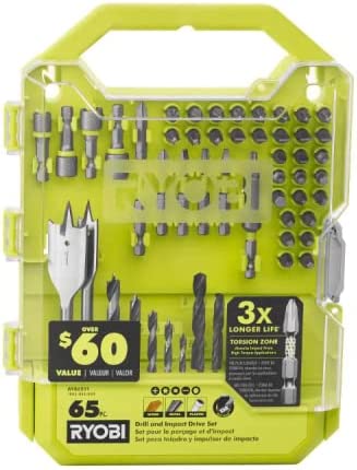 RYOBI Drill and Impact Drive Kit (65-Piece)