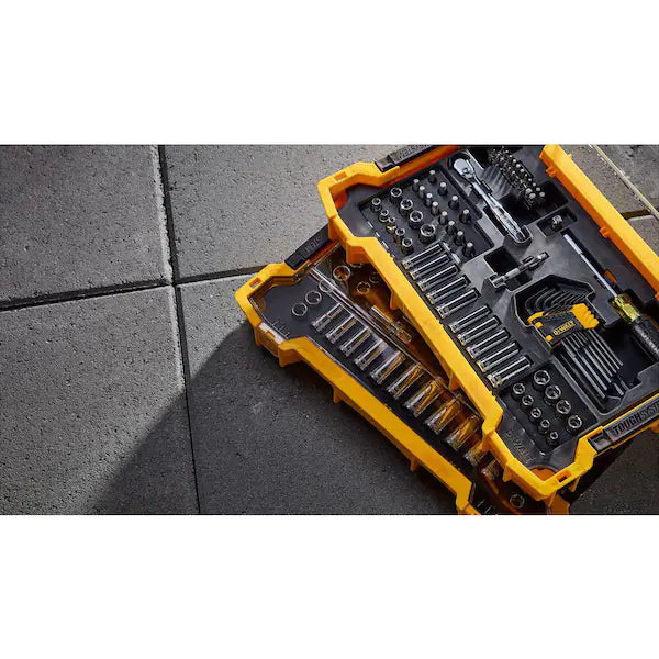 DEWALT  1/4 in. and 3/8 in. Drive Mechanics Tool Set with Toughsystem Trays (131-Piece)