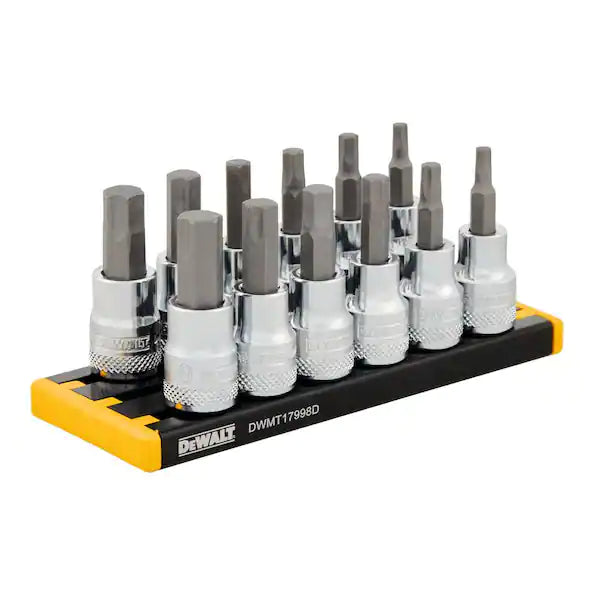 DEWALT  3/8 in. Drive SAE and Metric Hex Socket Set (12-Piece)