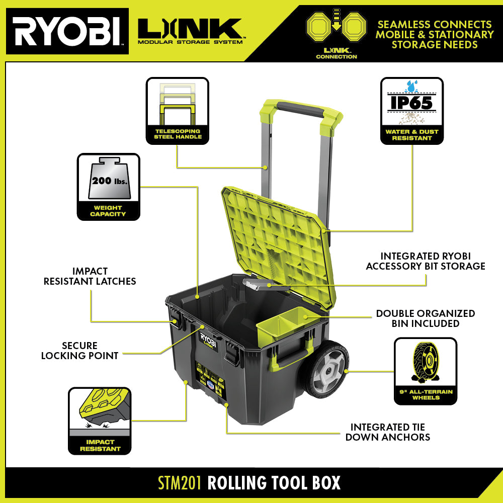 RYOBI LINK Rolling Tool Box