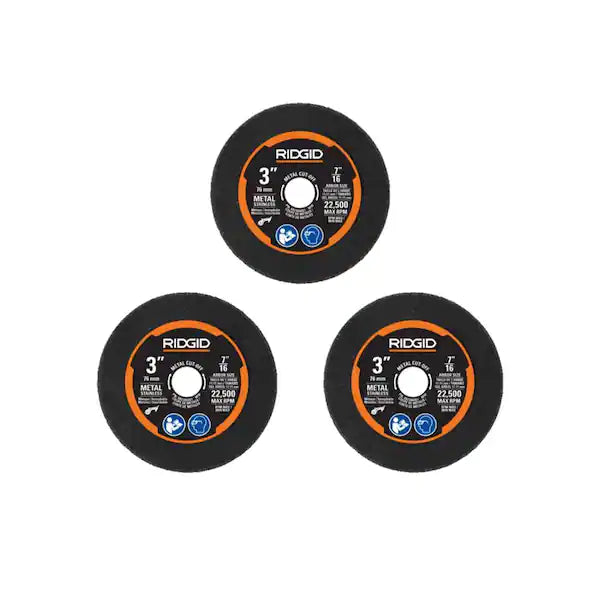 RIDGID Metal Cut-Off Wheel Kit (3-Piece)