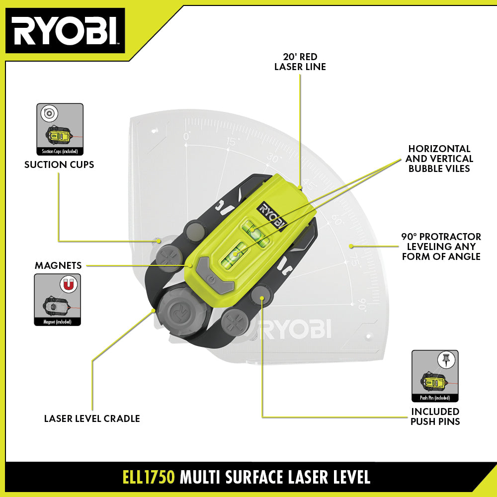 RYOBI Multi Surface Laser Level