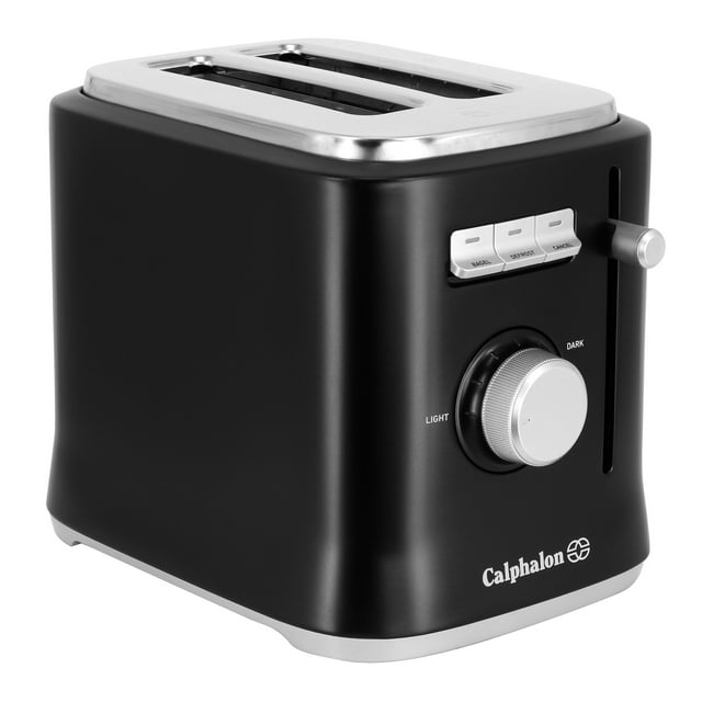 Calphalon Precision Control 2 Slice Matte Black Toaster with 6 Shade Settings