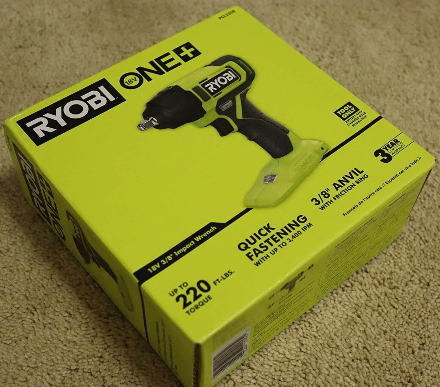 RYOBI ONE+ 18V Cordless 3/8 in. Impact Wrench (Tool Only)