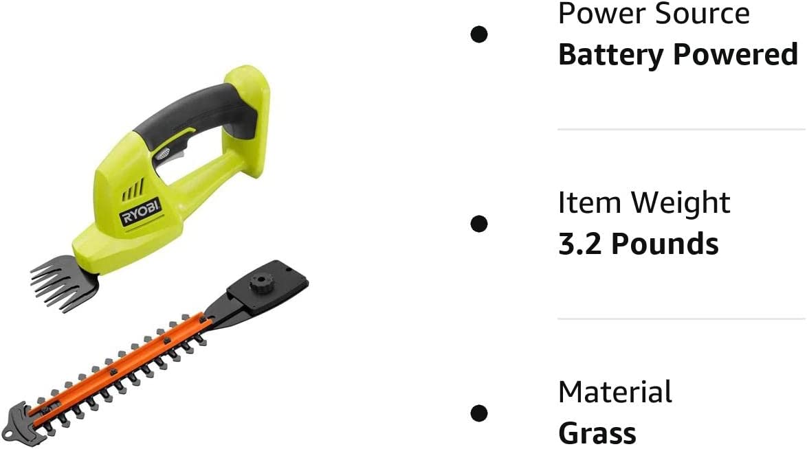 RYOBI ONE+ 18V Cordless Battery Grass Shear and Shrubber Trimmer (Tool Only)