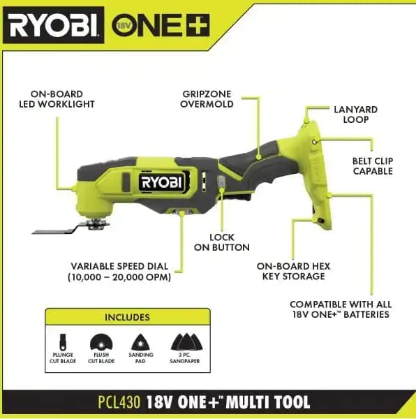 RYOBI ONE+ 18V Cordless Multi-Tool (Tool Only)