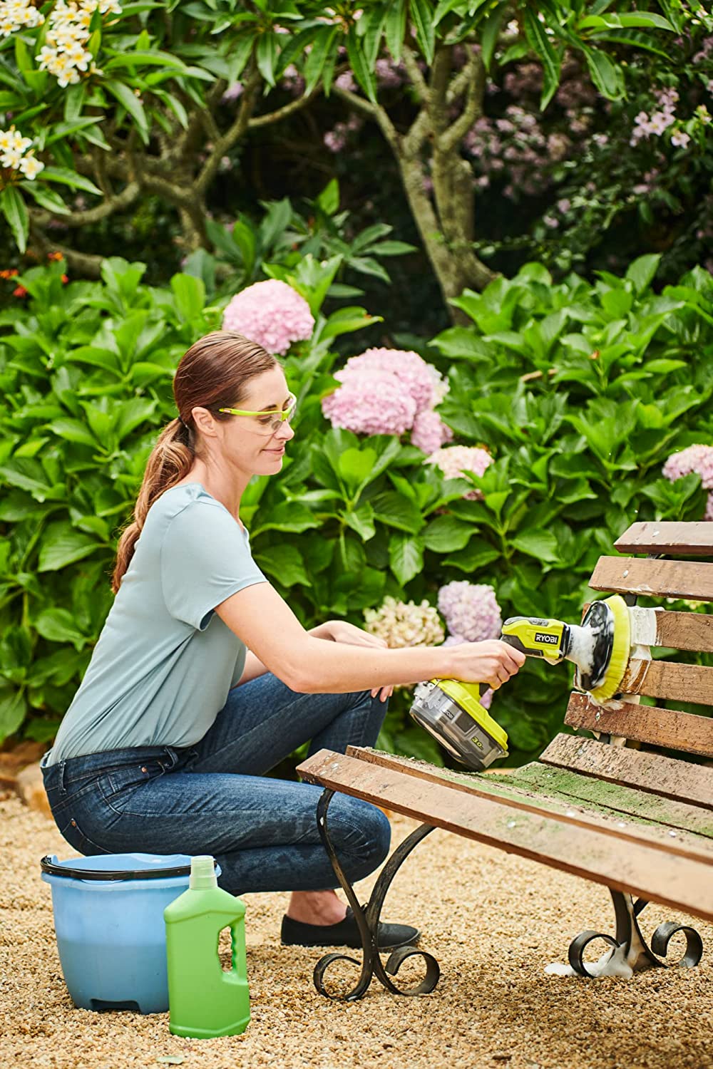 RYOBI ONE+ 18V Cordless Power Scrubber (Tool Only)