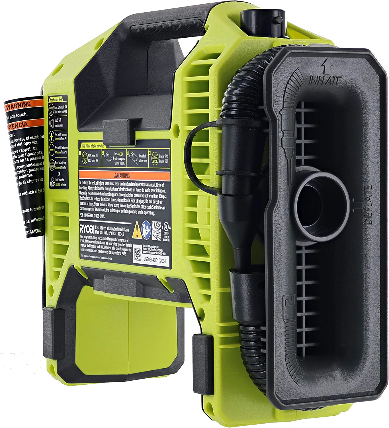 RYOBI ONE+ 18V Dual Function Inflator/Deflator (Tool Only)