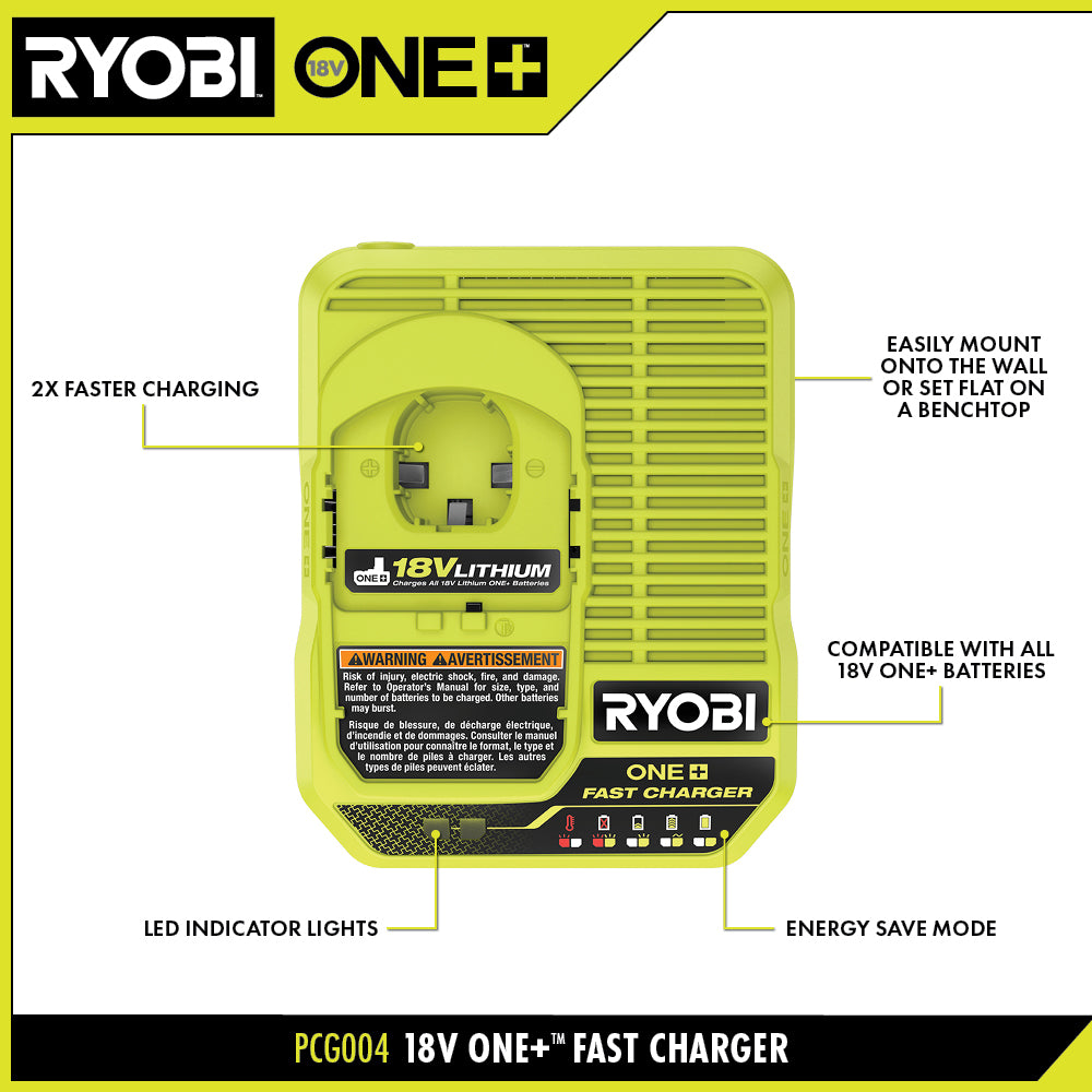 RYOBI ONE+ 18V Fast Charger