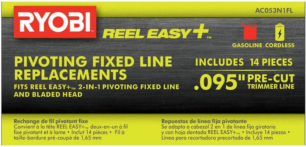 RYOBI  REEL EASY+ .095 Pivoting Fixed Line Replacements (14-Pieces)