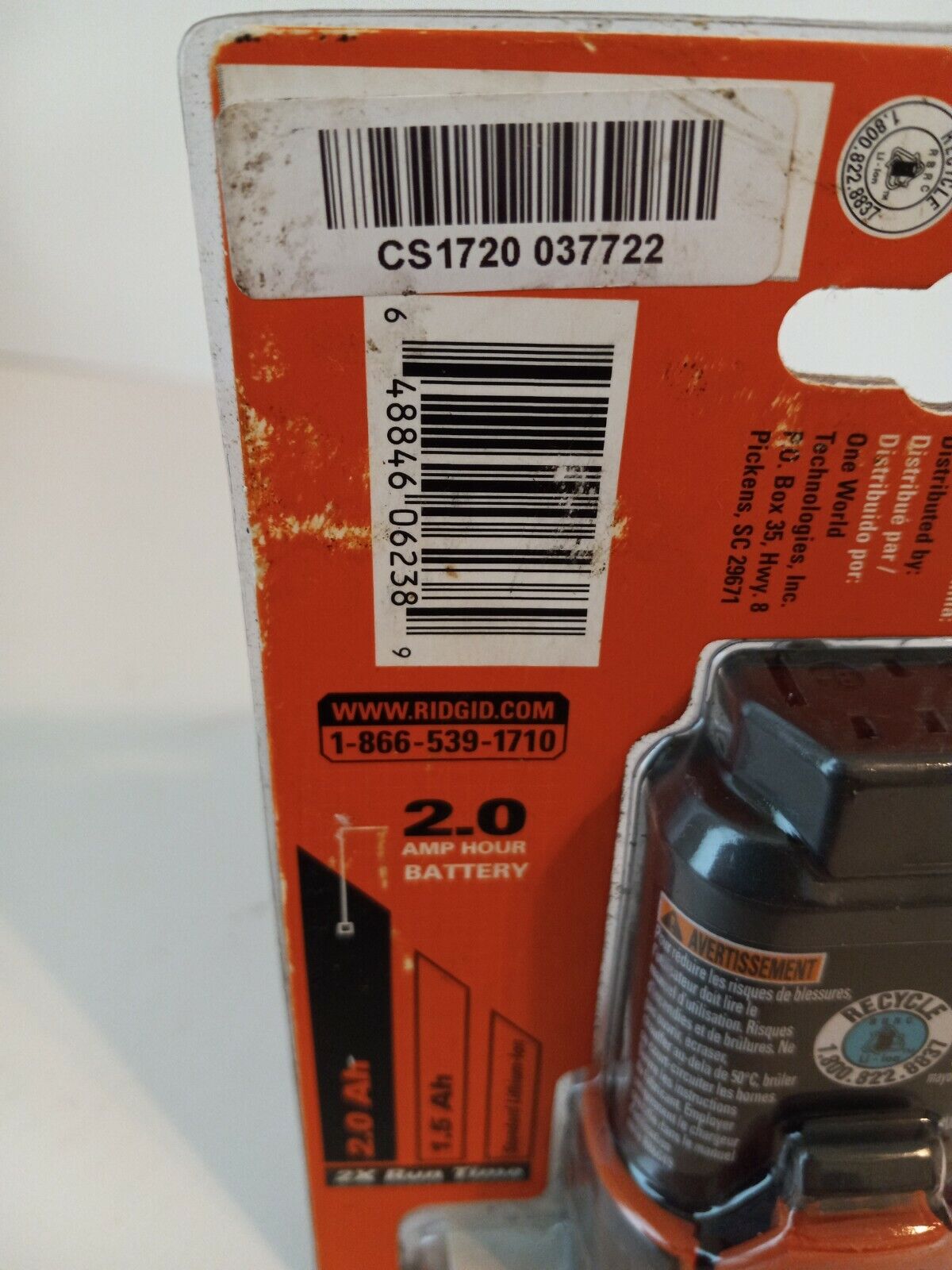 RIDGID 12-Volt 2.0 Ah Lithium-Ion Battery Pack