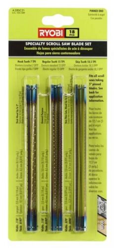 RYOBI  Regular Tooth Scroll Saw Blades Assortment (18-Piece)