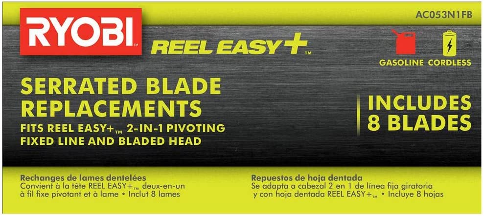 RYOBI  Replacement Fixed Blades for 2-in-1 String Head (8-Pack)