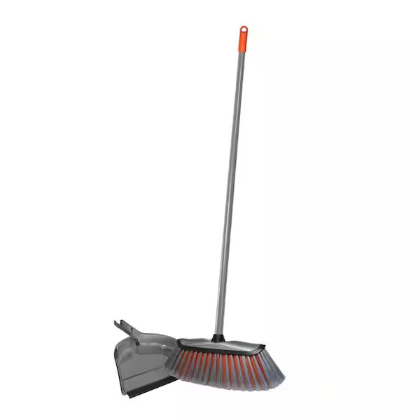 HDX Smooth Sweep Indoor Angle Broom with Dustpan