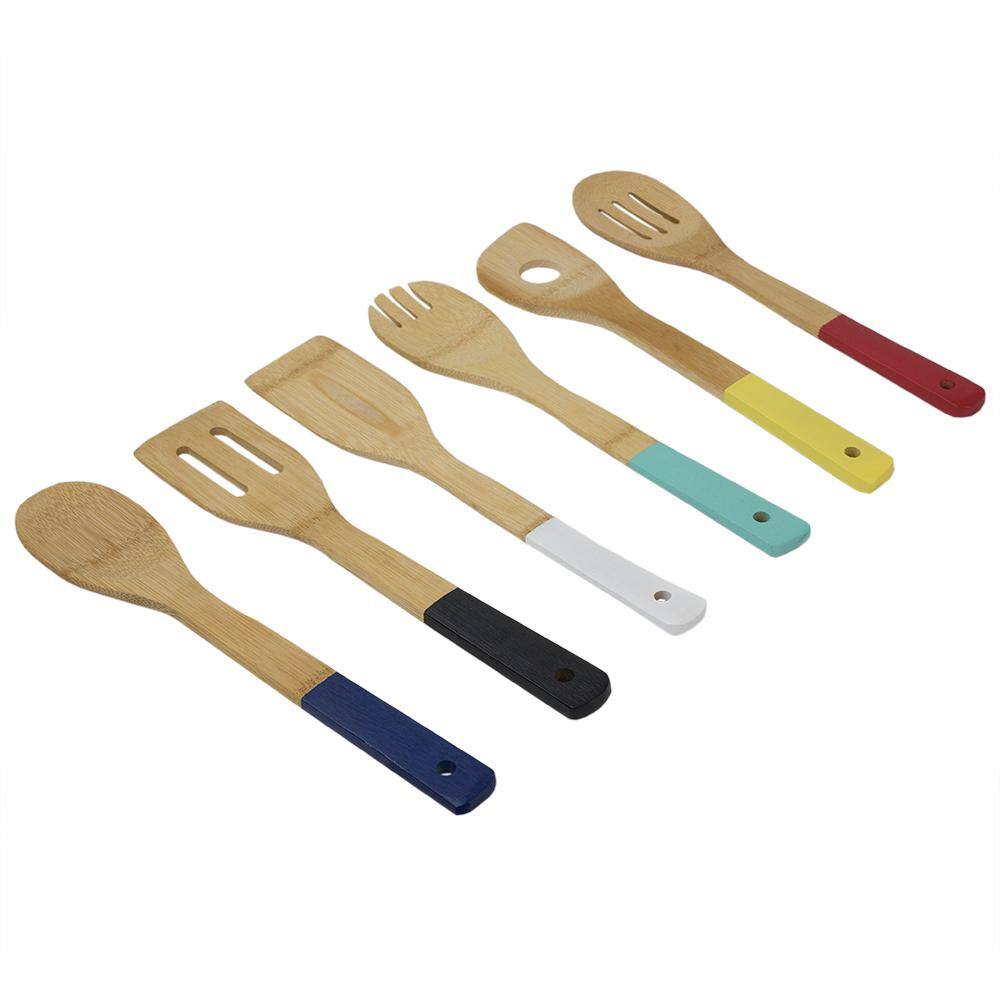 Home Basics Bamboo Kitchen Utensil Set (Set of 6)