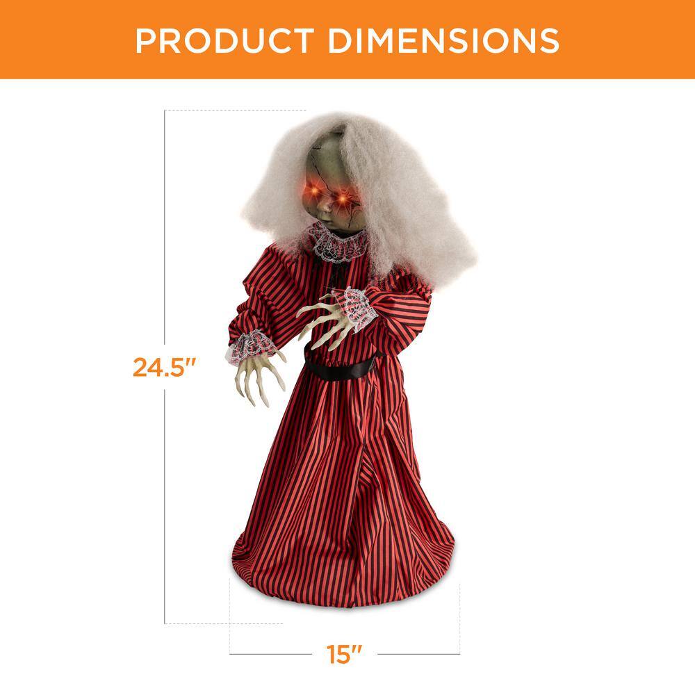 Best Choice Products Haunted Holly 2 ft. Roaming Talking LED Animatronic Doll Halloween Prop