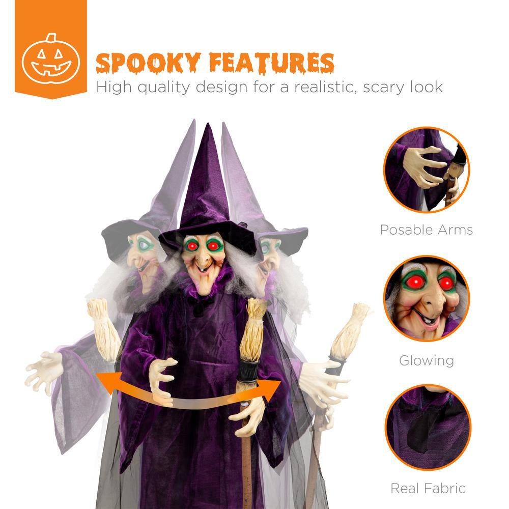 Best Choice Products Wicked Wanda 5 ft. Poseable Talking LED Animatronic Halloween Prop