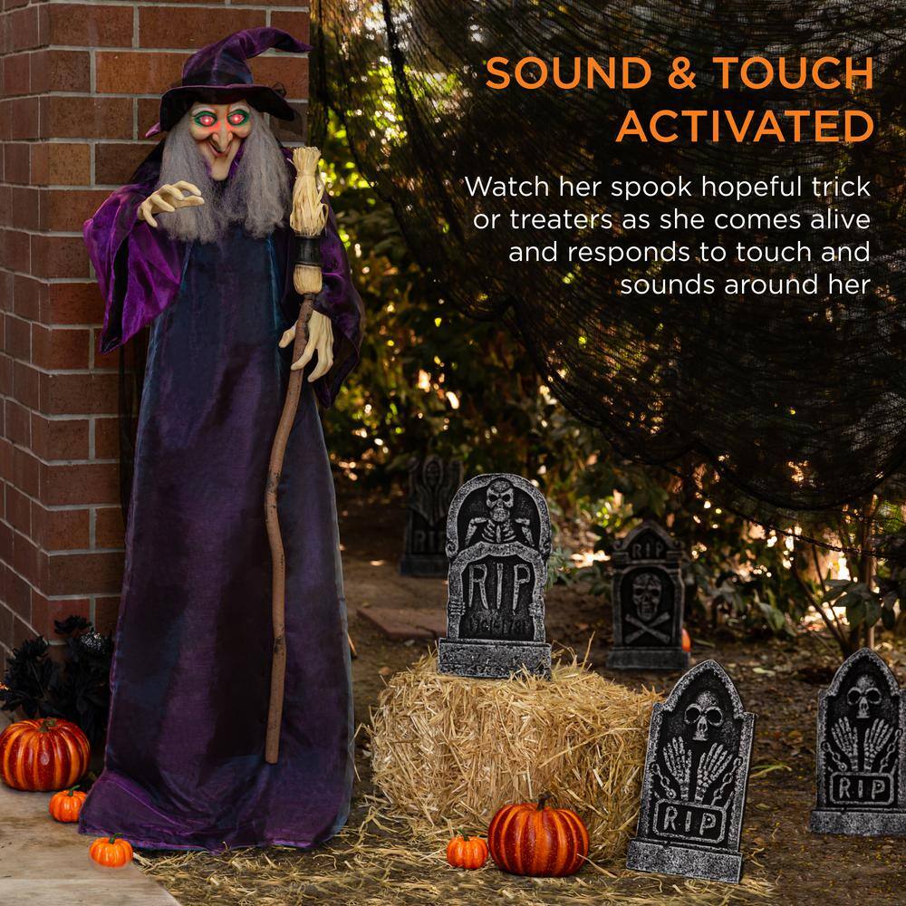 Best Choice Products Wicked Wanda 5 ft. Poseable Talking LED Animatronic Halloween Prop