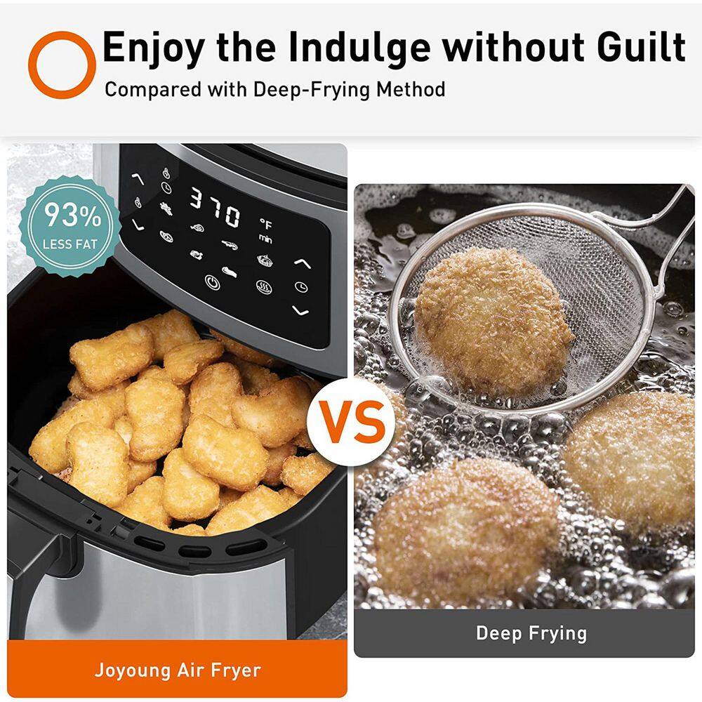 5.8 qt. Black Multi Tasker 8 Double Basket Air Fryer with LED Touchscreen