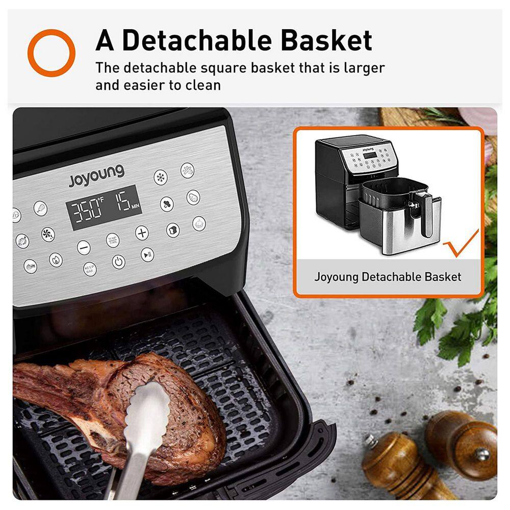 5.8 qt. Black Multi Tasker Double Basket Air Fryer with LED Touchscreen