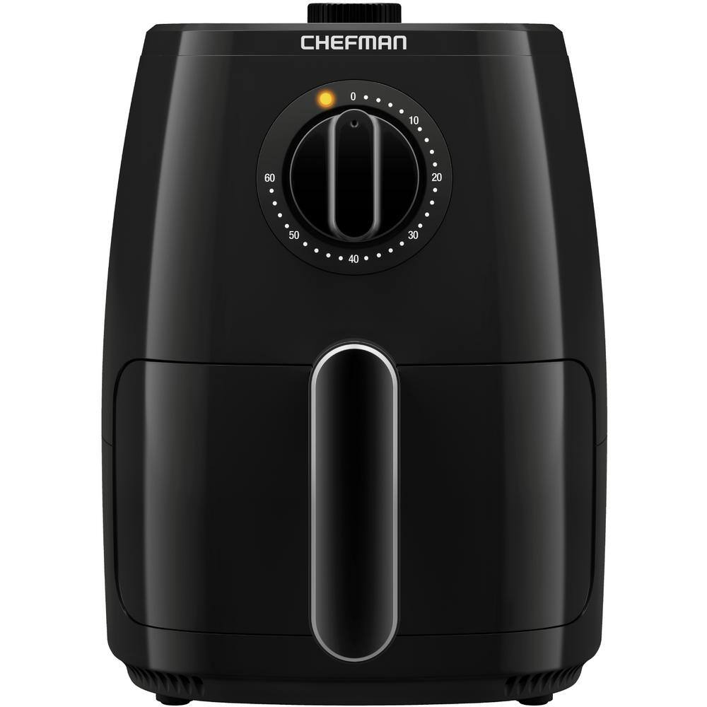 Chefman Countertop Air Fryer, 2 Qt. Black, Air Fryer, TurboFry with Adjustable Temp Control