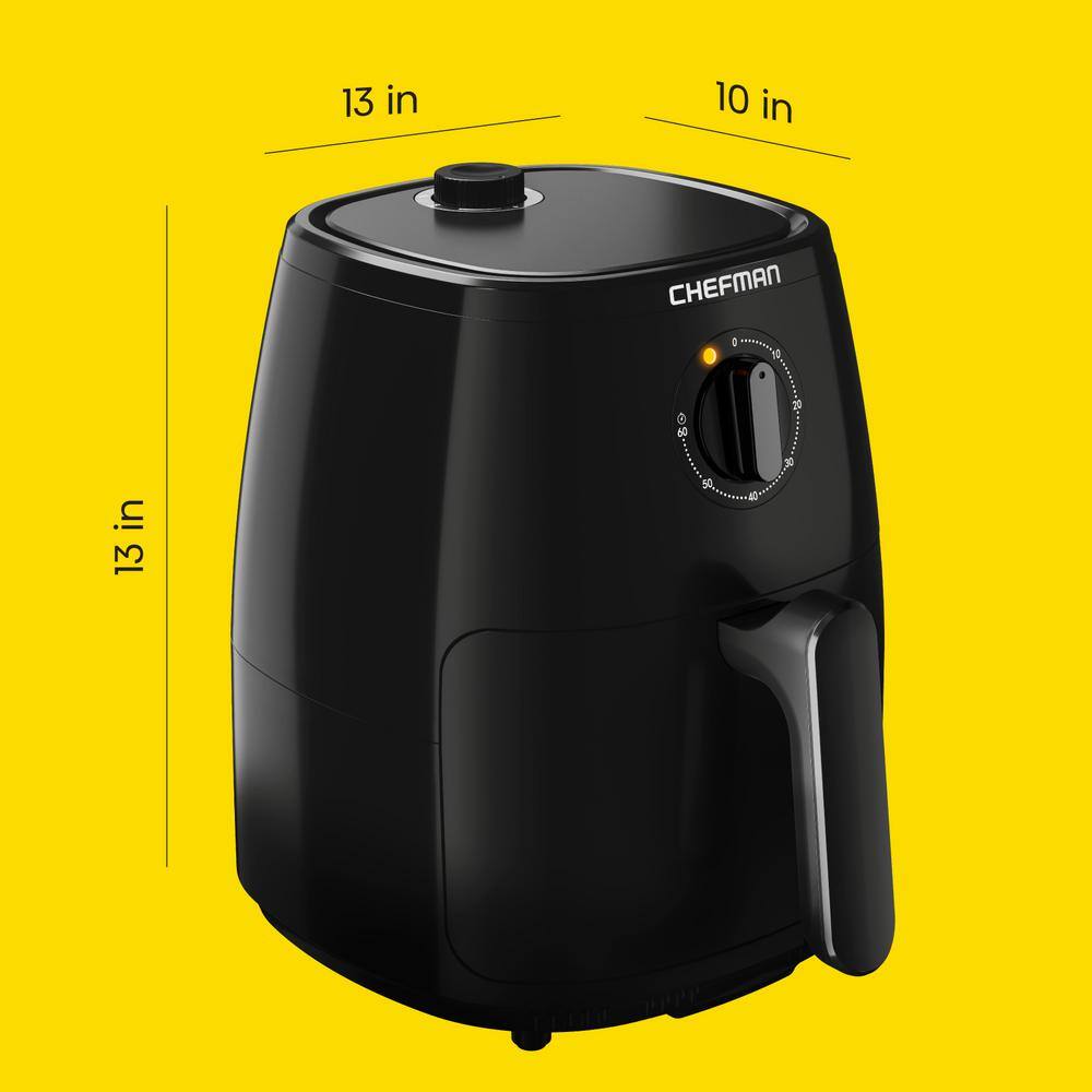 Chefman TurboFry 5 Qt. Air Fryer, Integrated 60-Min Timer for Healthy Cooking, Cook with 80% Less Oil, Adjustable Temperature