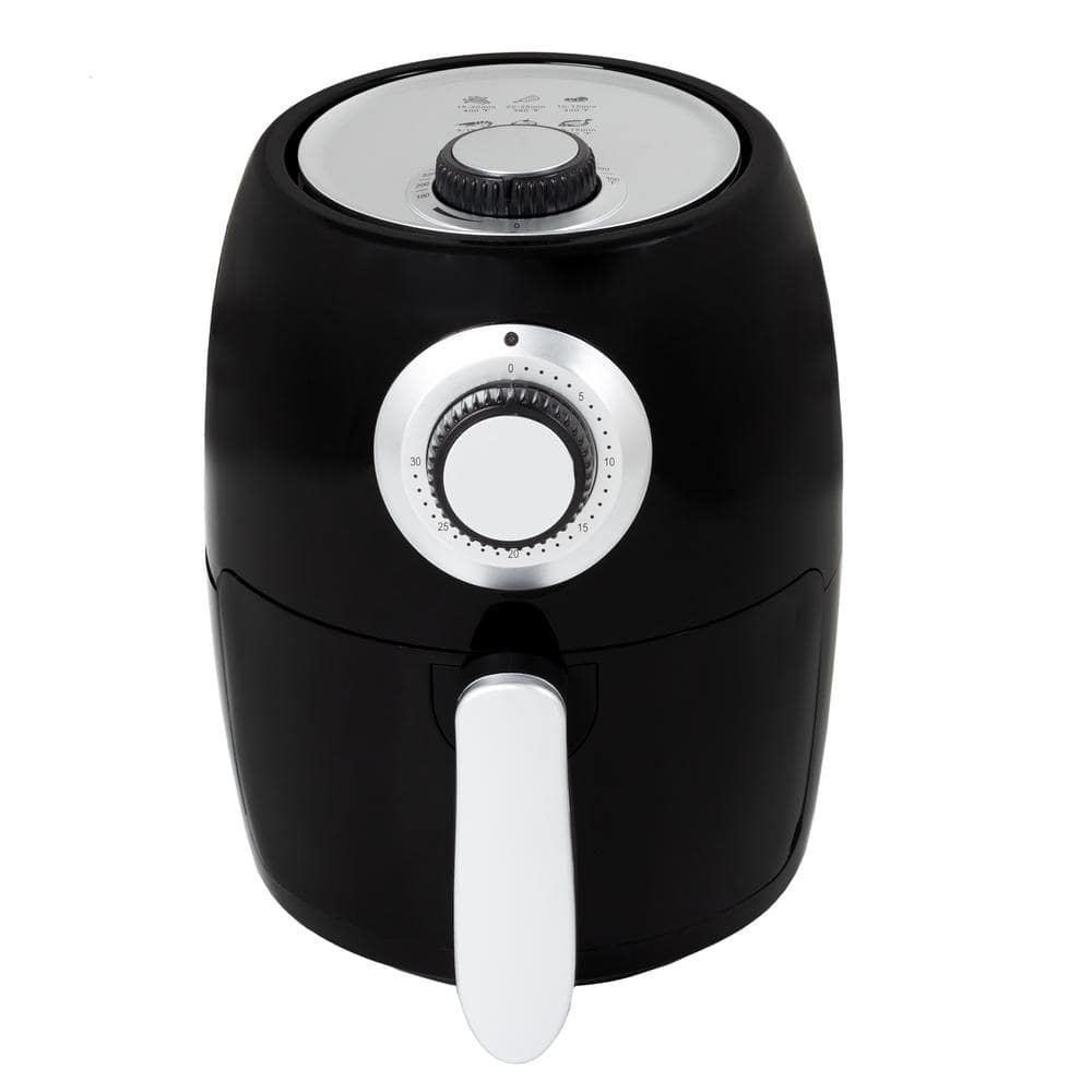 Classic Cuisine 2.3 Qt. Black Electric Air Fryer with Nonstick Interior