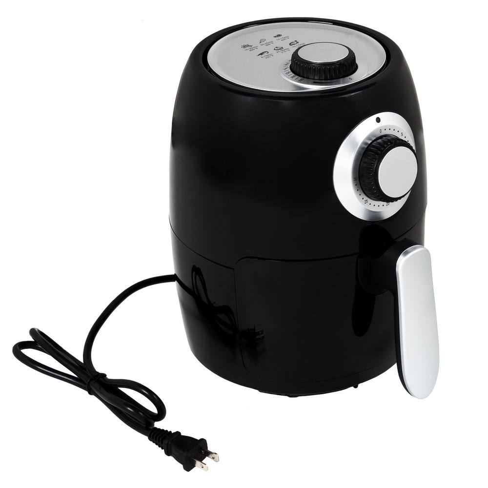 Classic Cuisine 2.3 Qt. Black Electric Air Fryer with Nonstick Interior