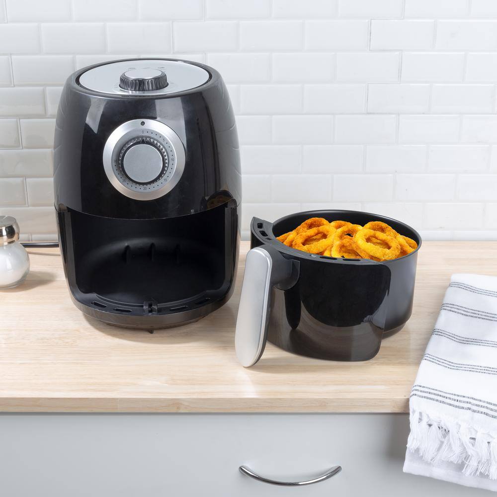 Classic Cuisine 2.3 Qt. Black Electric Air Fryer with Nonstick Interior