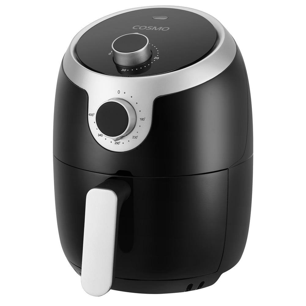 Cosmo 2.3 qt. Electric Hot Air Fryer with Temperature Control, Timer, Auto Shut-Off, 1000W in Black