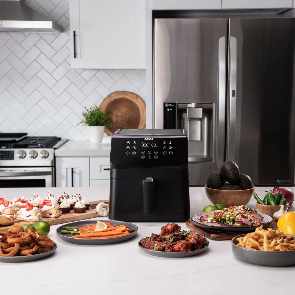 Cosori Pro XLS II Smart 5.8 qt. Black Digital Air Fryer with Pizza Pan