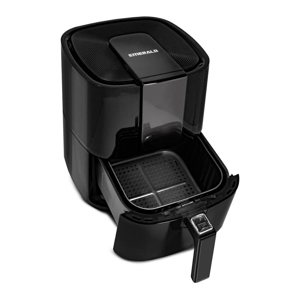 Emerald 5.5 qt. Black Digital Air Fryer with Slide Out Pan/Detachable Basket