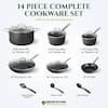 GRANITESTONE Armor Max 14-Piece Aluminum Hard Anodized Heavy Duty 4-Layer Ultra Release Nonstick Cookware Set