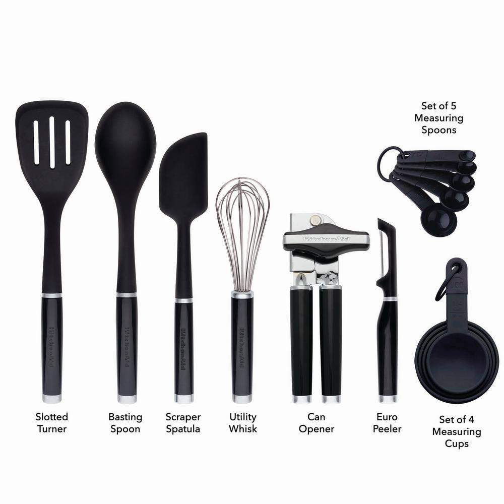 KitchenAid 15-Piece Black Classic Tool and Gadget Set