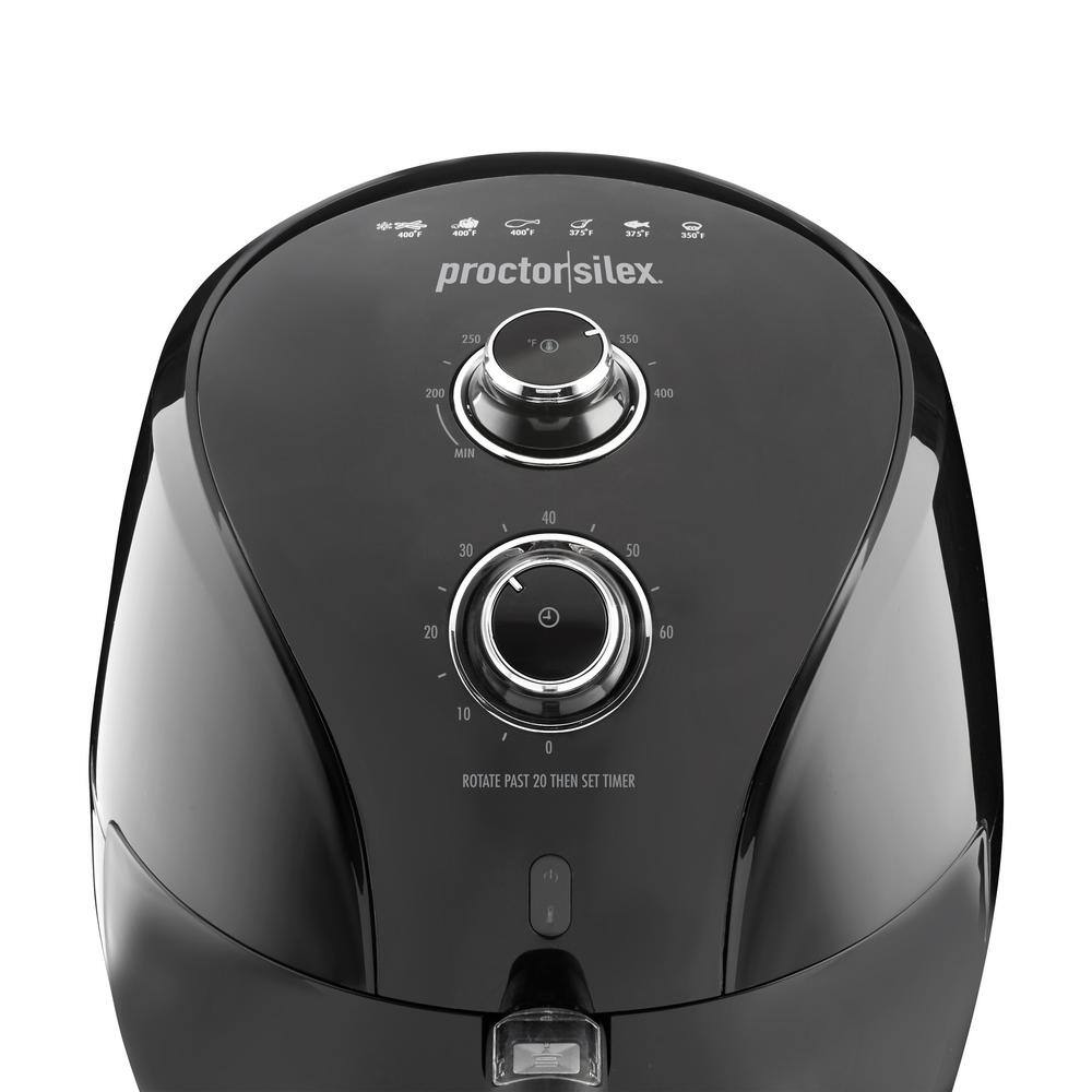 Proctor Silex 5.2 Qt. Black Air Fryer with 60-Minute Timer