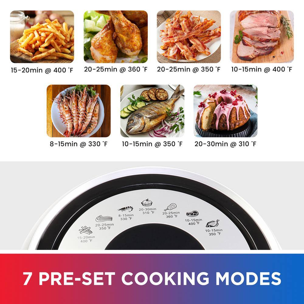 Total Chef  Total Chef 3.8 Qt Digital, Electric, Countertop Air Fryer with Temperature Control