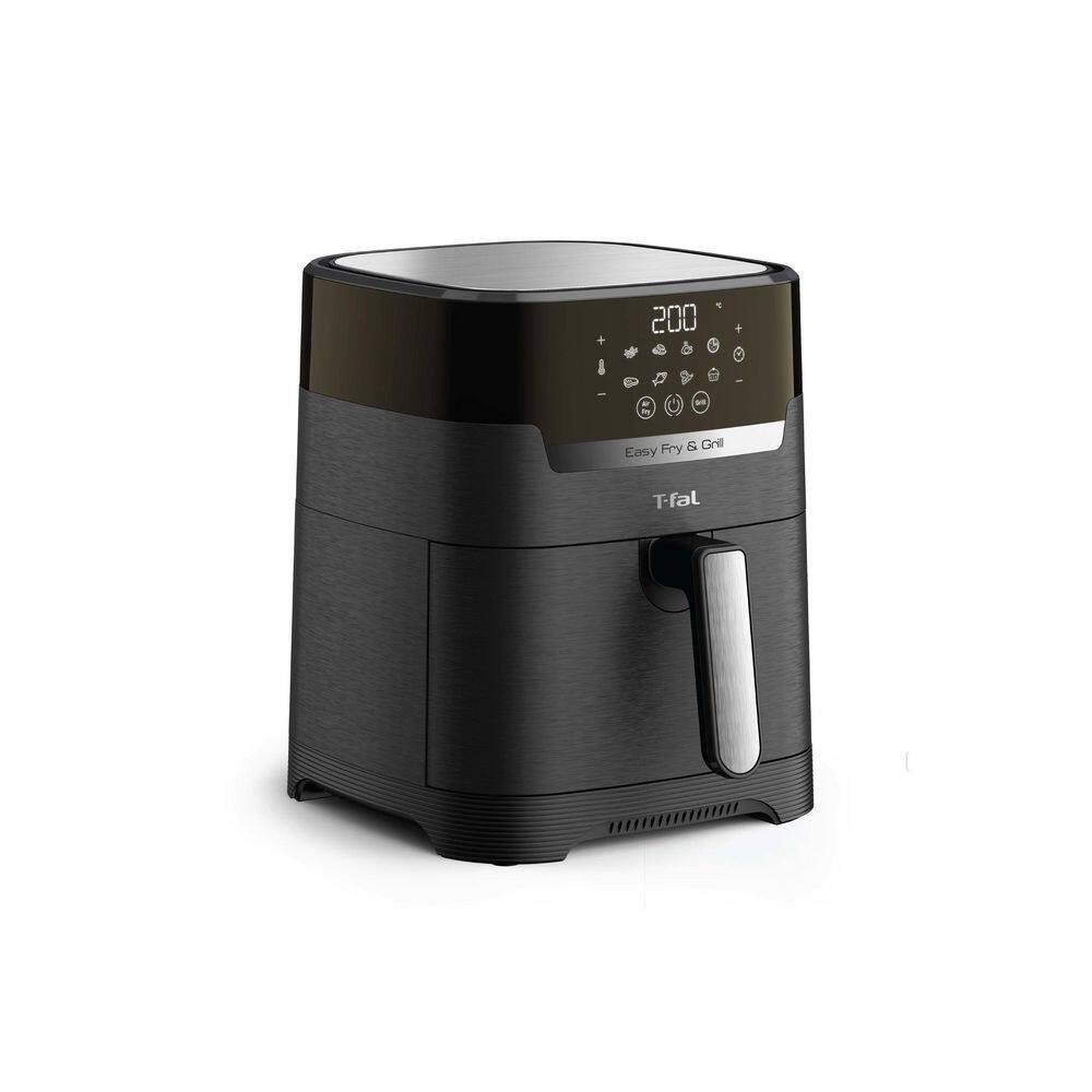 T-fal 4.4 qt. Stainless Steel Air Fryer with Grill Plate