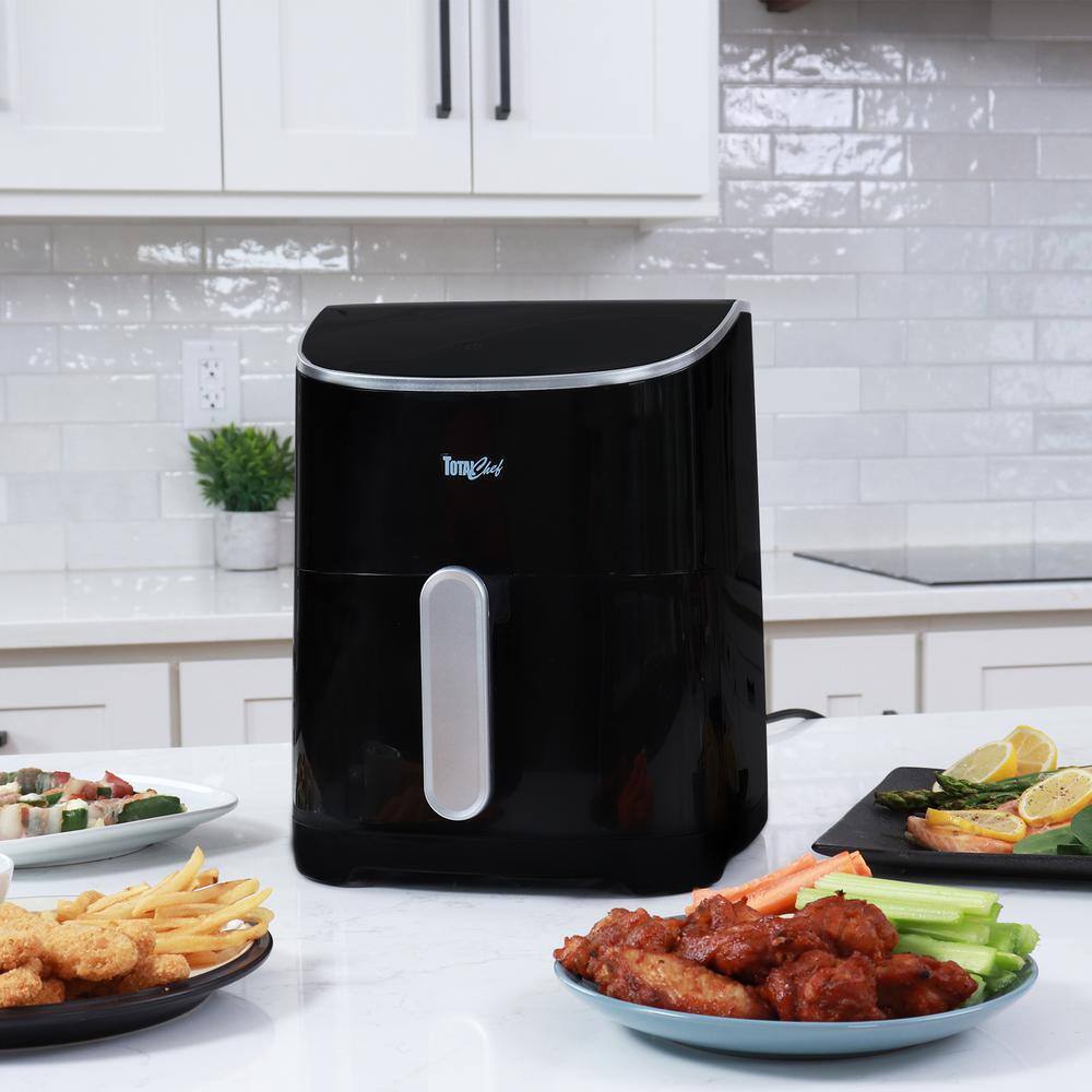 Total Chef Digital 5 Qt. (4.8 L) Black Air Fryer with 8-Cooking Presets, Digital Controls