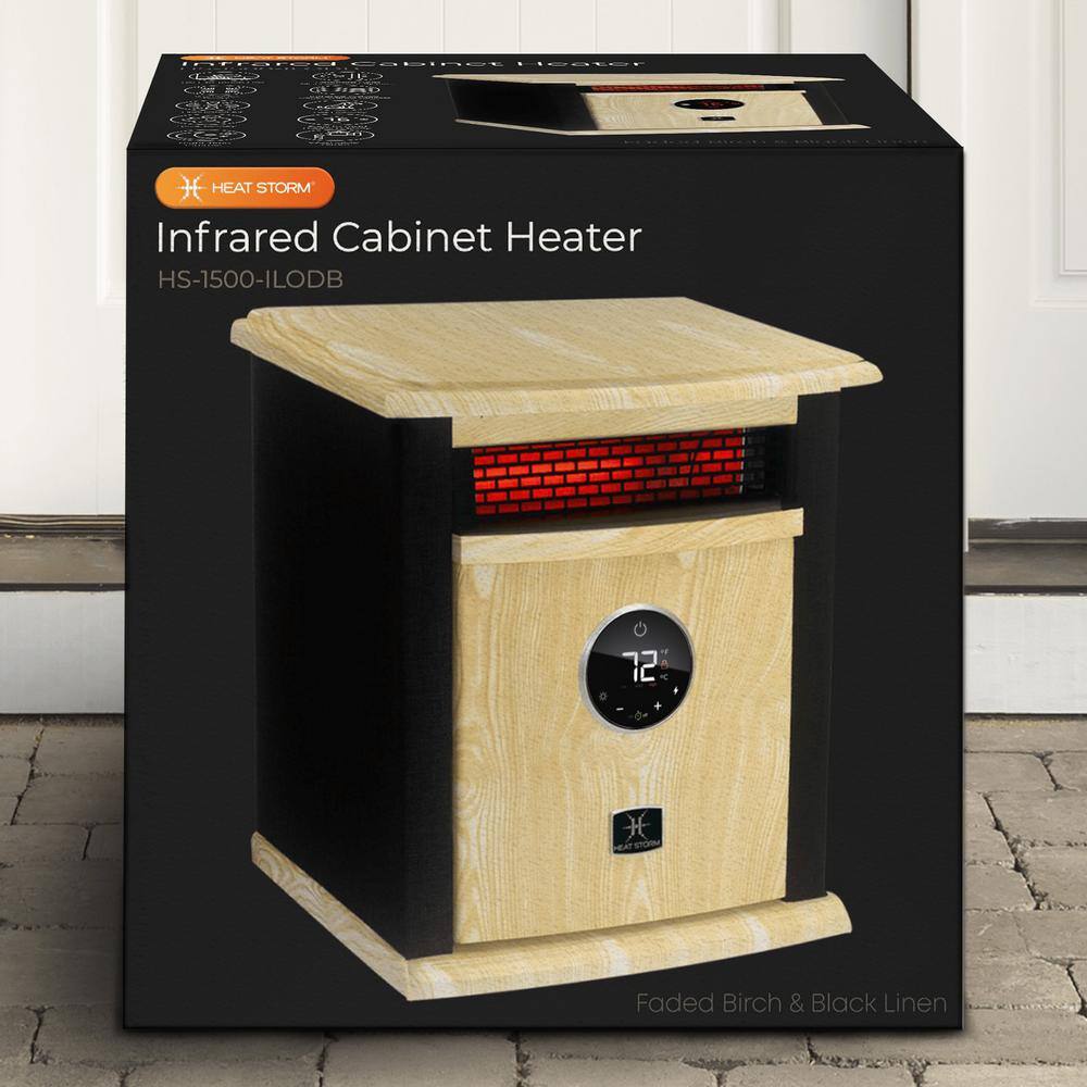 Heat Storm 1500-Watt Black Electric Logan Deluxe Portable Infrared Space Heater